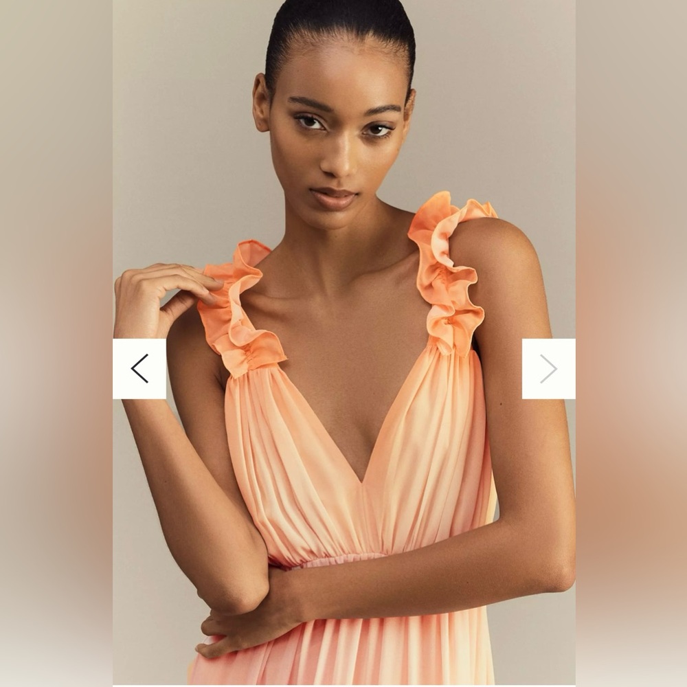 BHLDN Anthropologie V Neck Ombré Maxi Dress - worn once - Picture 4 of 12